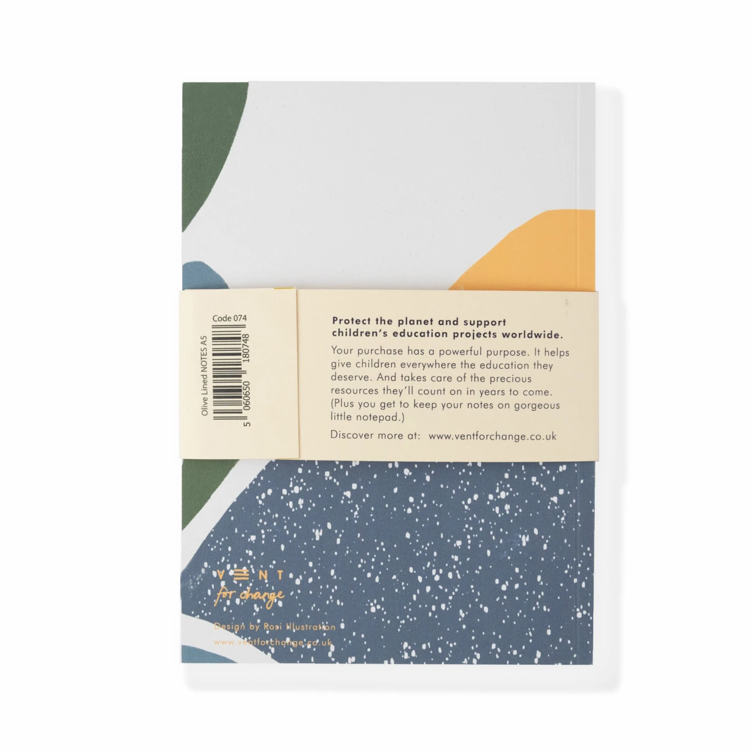 Recycled A5 Lined Paper Notes Book – Olive 2 Recycled A5 Lined Paper Notes Book – Olive - Image 2
