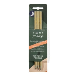 Recycled Gold Pencils In Green Ideas Sleeve
