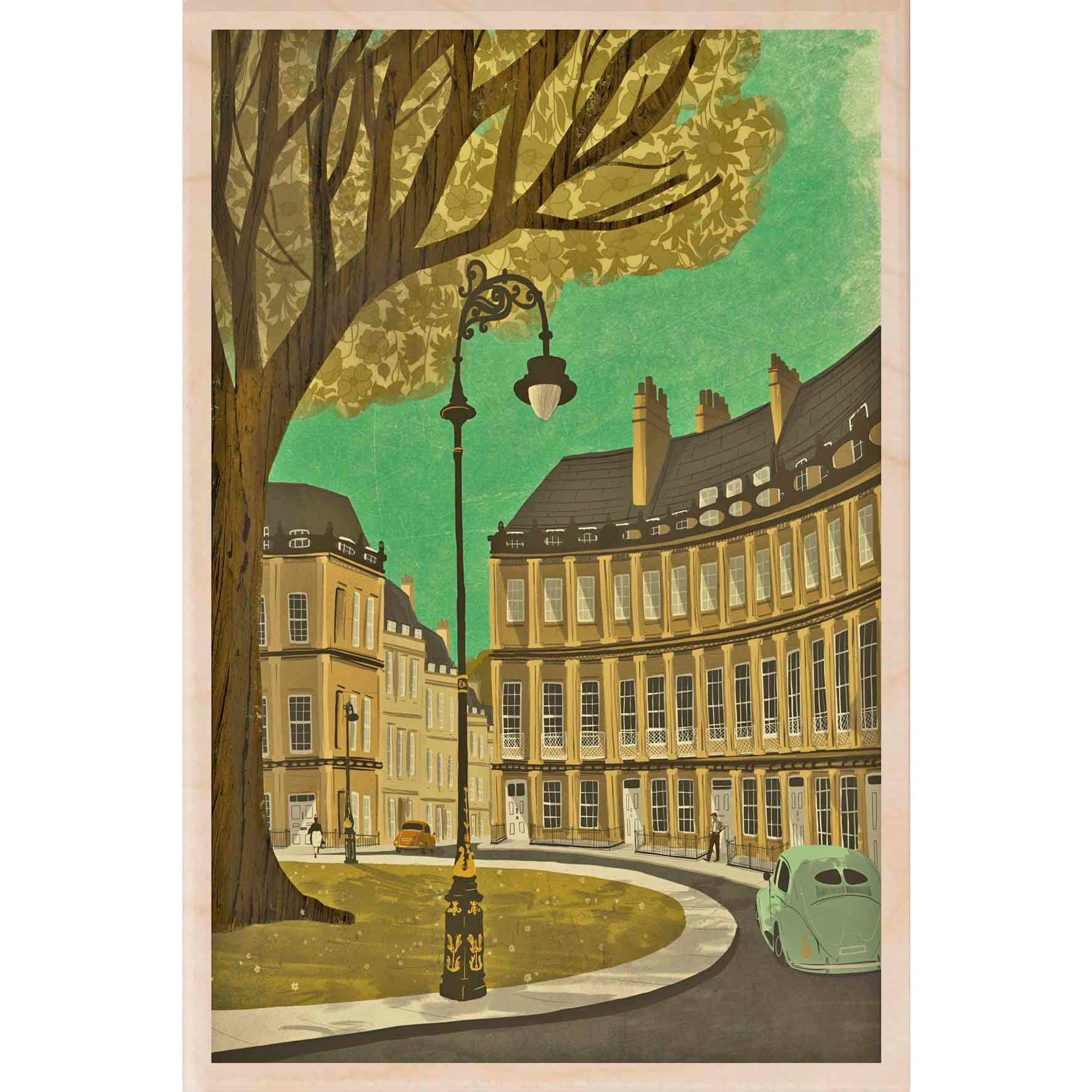 Wooden Postcard – Bath The Circus 1 Wooden Postcard – Bath The Circus