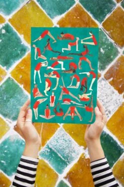 Yoga Poses A4 Art Print