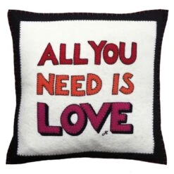 All You Need Is Love Wool Felt Cushion