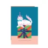 Cat On Present Greeting Card