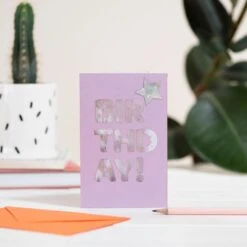 Birthday Eco Seed Card – Lilac -Household Decoration Shop birthday seed card lilace my paper cut forest3