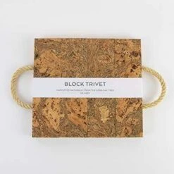 Natural Cork Trivet – Block