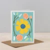 Dried Flowers Greeting Card – Blue