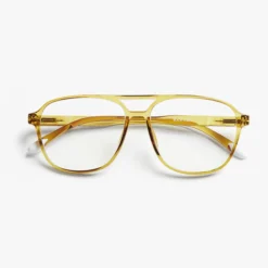 Brad Glossy Ecru Blue Light Reading Glasses