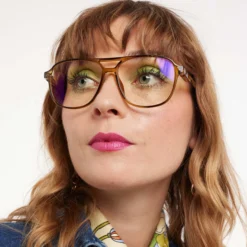 Brad Glossy Ecru Blue Light Reading Glasses -Household Decoration Shop brad ecru glossy barner glasses lifestyle 2