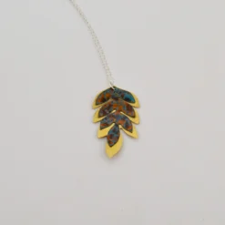 Copper And Brass Fern Leaf Necklace