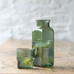 Carafe And Glass Set – Green Glass