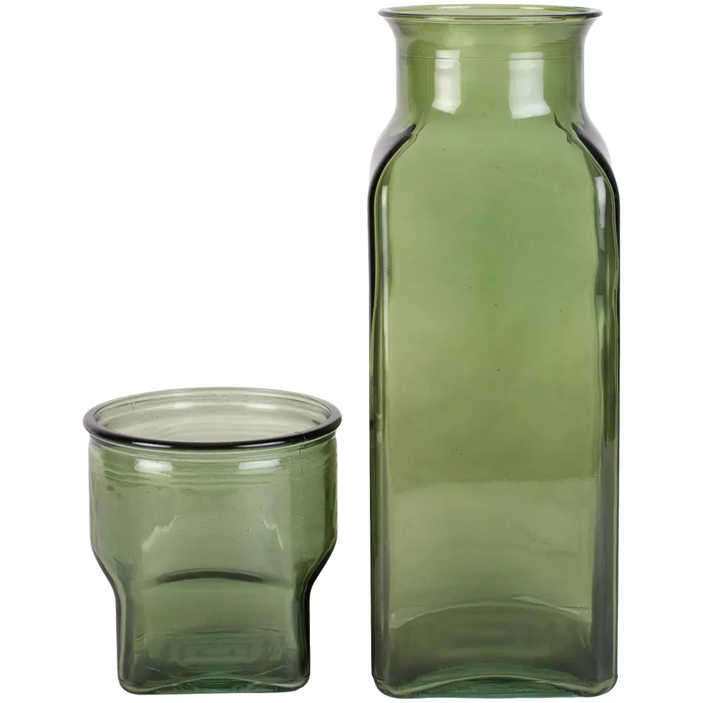 Carafe And Glass Set – Green Glass 5 Carafe And Glass Set – Green Glass - Image 5