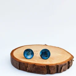 Copper Circle Stud Earrings