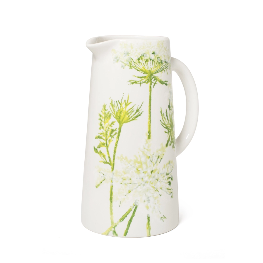 Cow Parsley Ceramic Jug 3 Cow Parsley Ceramic Jug - Image 3