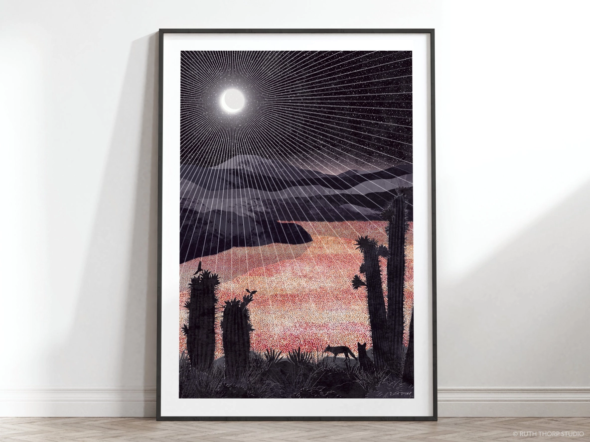 Desert Dreaming A3 Art Print 2 Desert Dreaming A3 Art Print - Image 2