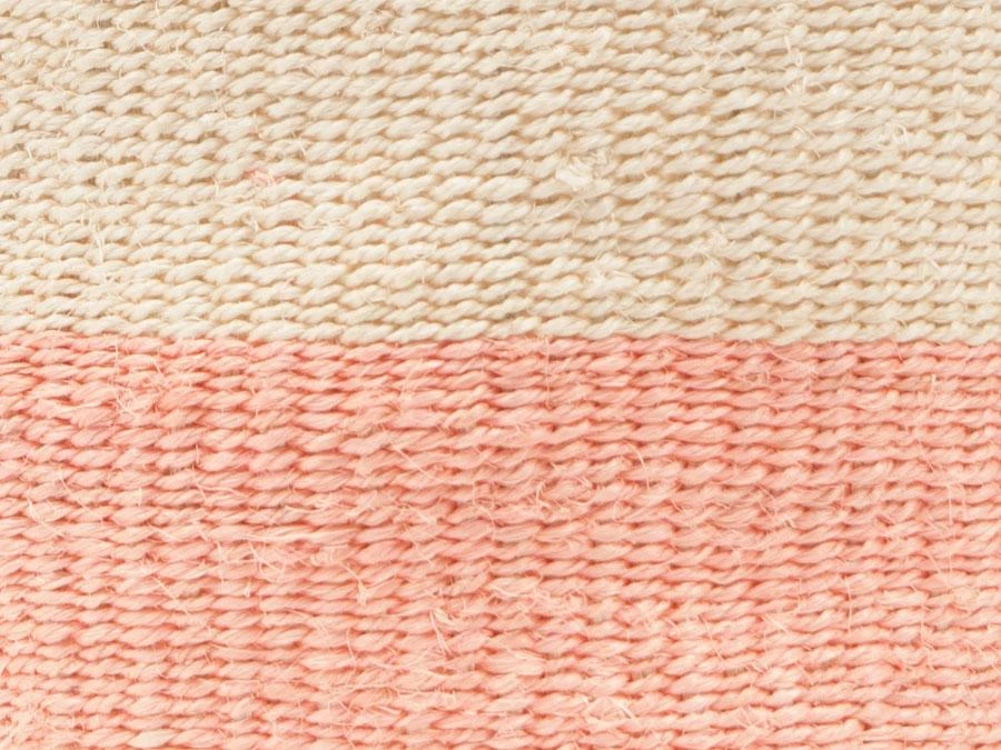 Jioni Dusky Pink & White Woven Basket 4 Jioni Dusky Pink & White Woven Basket - Image 4