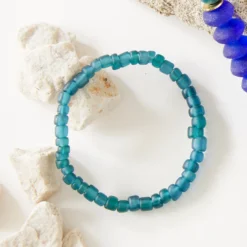 Egyptian Teal Beaded Bracelet