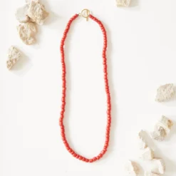 Egyptian Red Beaded Necklace