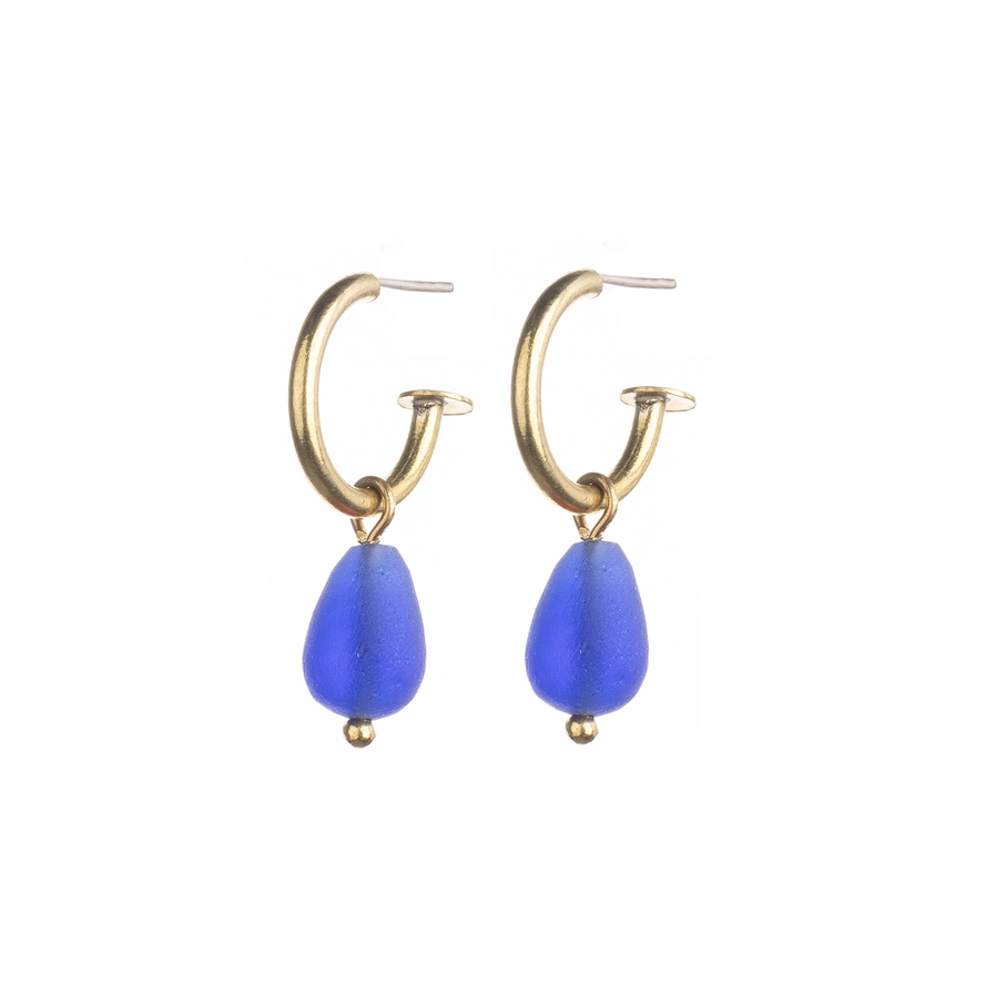 Egyptian Blue Hoop Earrings 1 Egyptian Blue Hoop Earrings