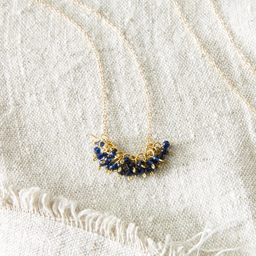 Elizabeth Strand Pendant Necklace – Navy 2 Elizabeth Strand Pendant Necklace – Navy - Image 2