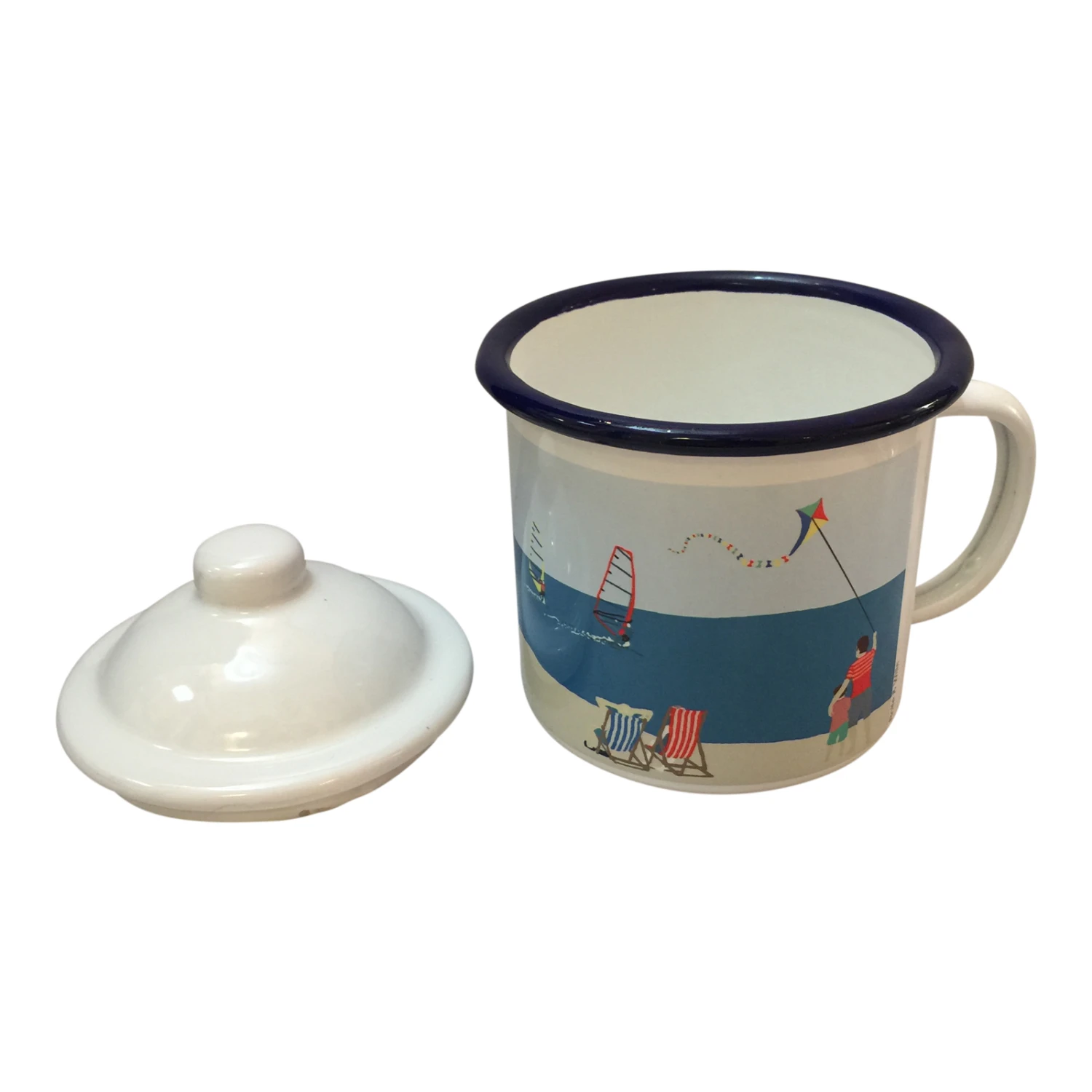 Beach Scene Enamel Mug 4 Beach Scene Enamel Mug - Image 4