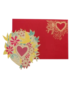 Floral Heart Greeting Card – C6