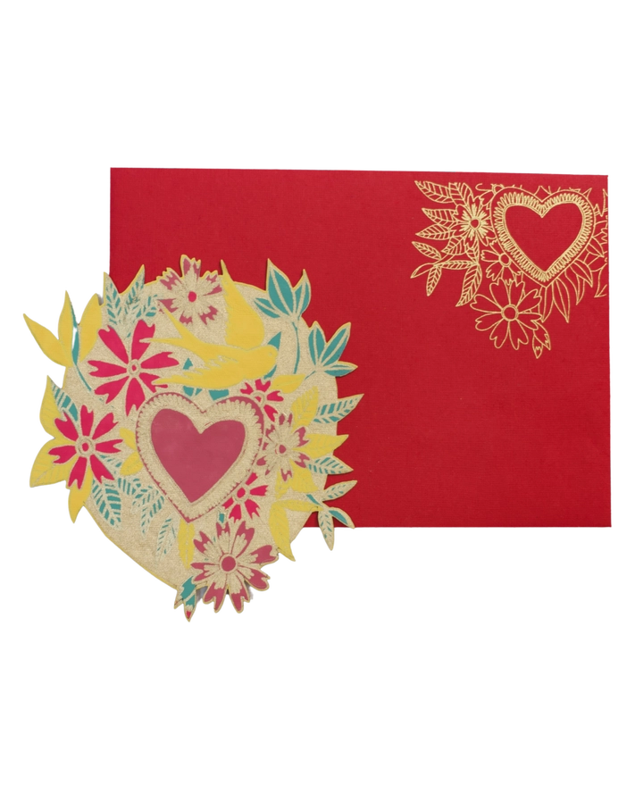 Floral Heart Greeting Card – C6 1 Floral Heart Greeting Card – C6