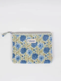 Floribunda Cosmetic Bag Zip Pouch – Sage