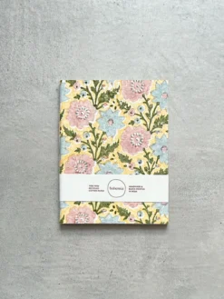 Recycled Cotton Floribunda A5 Notebook – Buttermilk