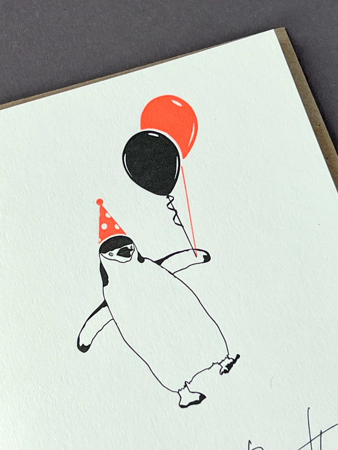Birthday Penguin Greeting Card 2 Birthday Penguin Greeting Card - Image 2