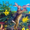 Hares Greeting Card