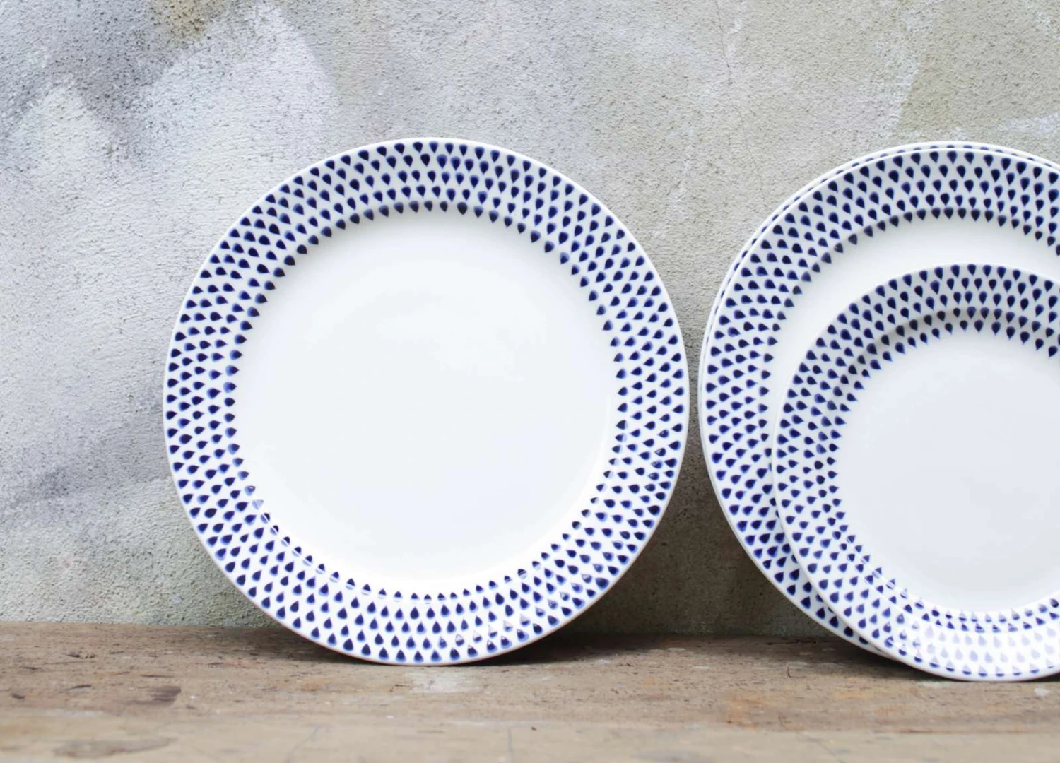 Indigo Drop Dinner Plate 1 Indigo Drop Dinner Plate