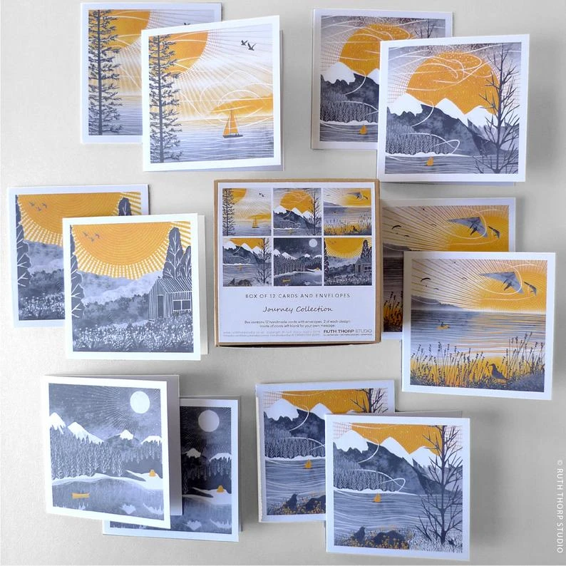 Journey Collection – Box Of 12 Cards And Envelopes 2 Journey Collection – Box Of 12 Cards And Envelopes - Image 2
