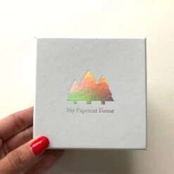 Orange Leaf Earrings -Household Decoration Shop leaf earrings acrylic drop earrings box my papercut forest lifestyle