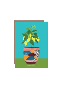 Lemon Tree Get Well Soon Greeting Card