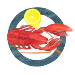Lobster Little Paper Plate Art Print