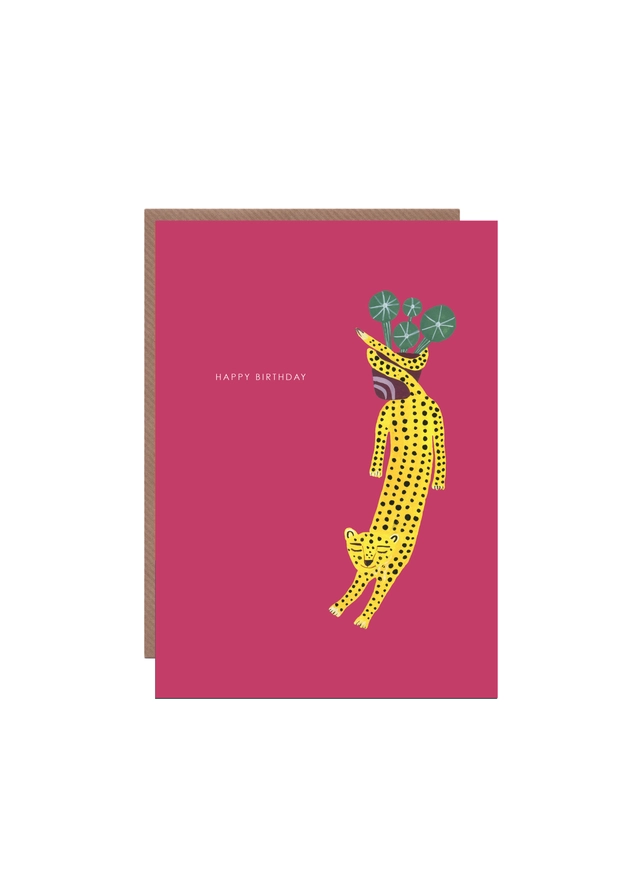 Lying Leopard Birthday Card 1 Lying Leopard Birthday Card