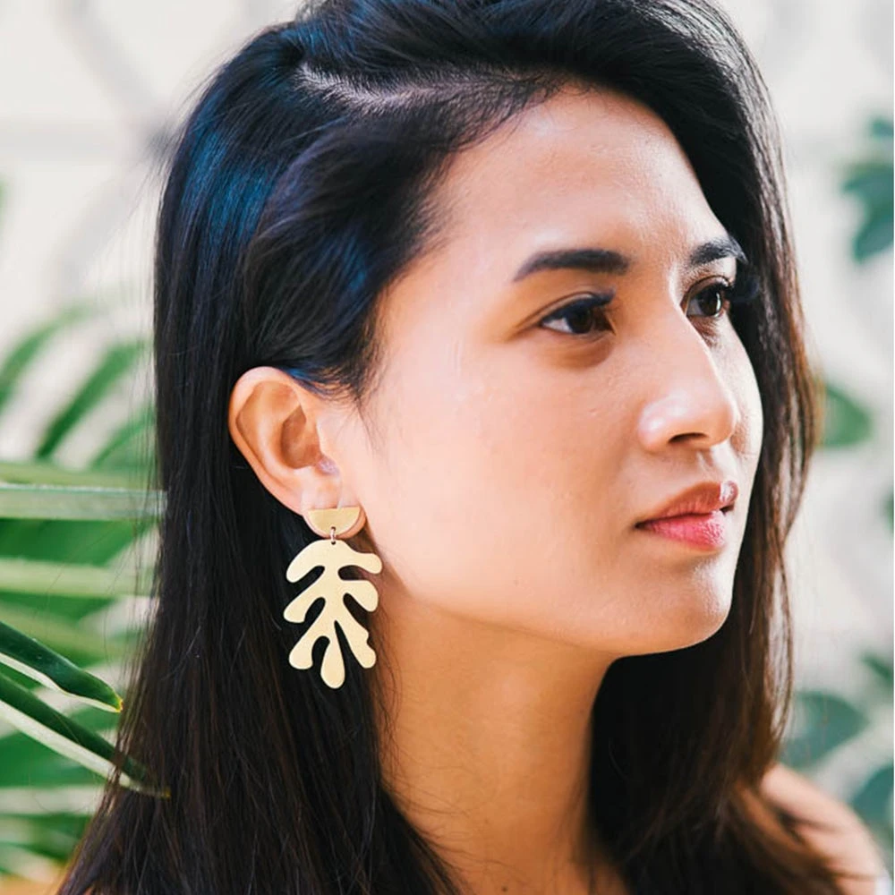 Brass Matisse Earrings 2 Brass Matisse Earrings - Image 2