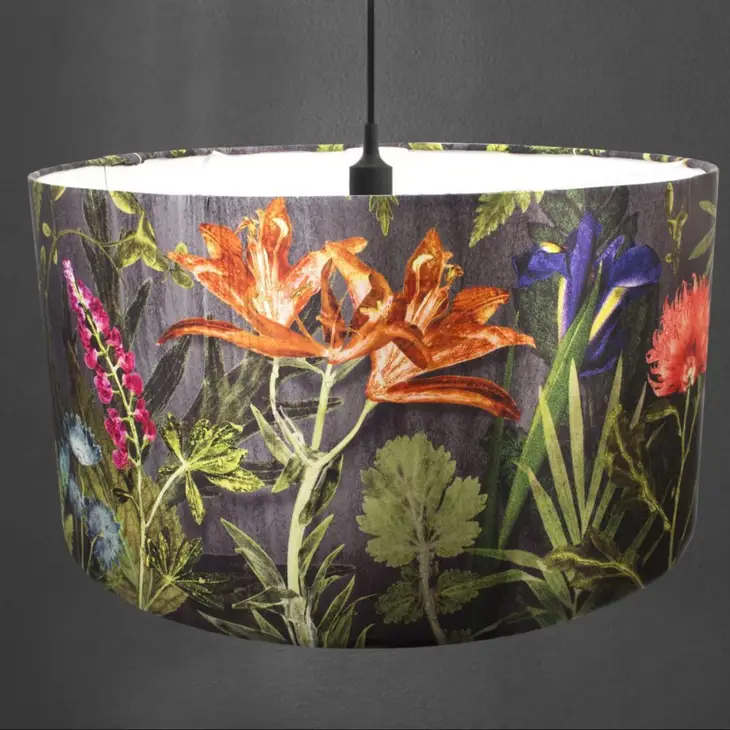 Midnight Bloom Lampshade – 40cm Orange And Pink (Lamp Base Fitting) 3 Midnight Bloom Lampshade – 40cm Orange And Pink (Lamp Base Fitting) - Image 3