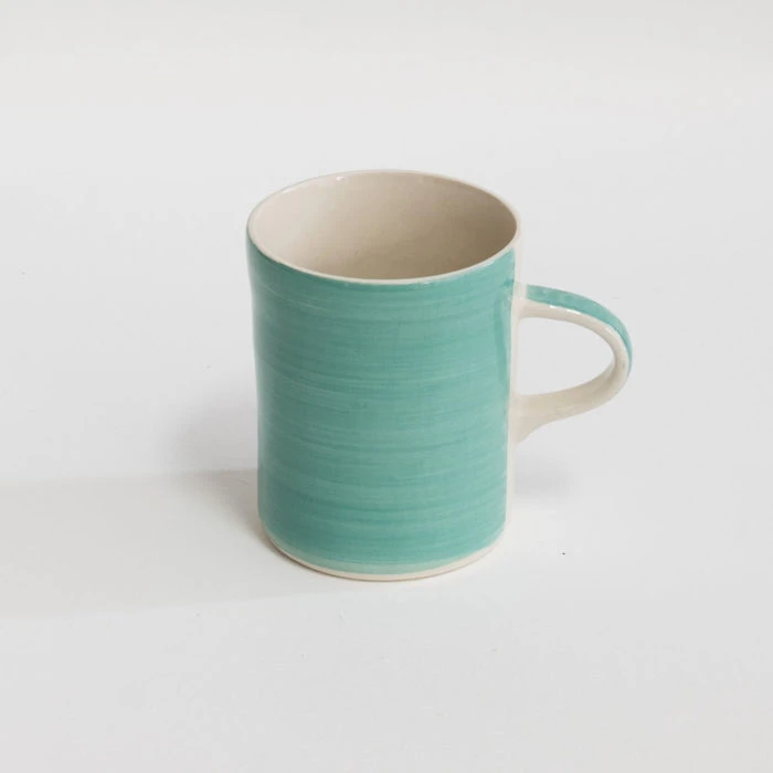Handmade Mint Demi Ceramic Mug – Plain Wash 1 Handmade Mint Demi Ceramic Mug – Plain Wash