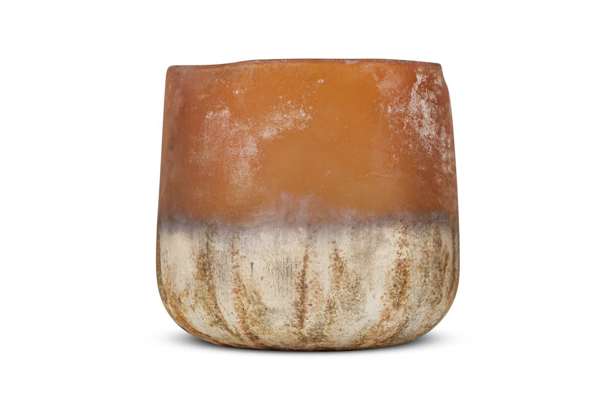 Ngolo Tealight Holder – Antique Amber – Medium 1 Ngolo Tealight Holder – Antique Amber – Medium
