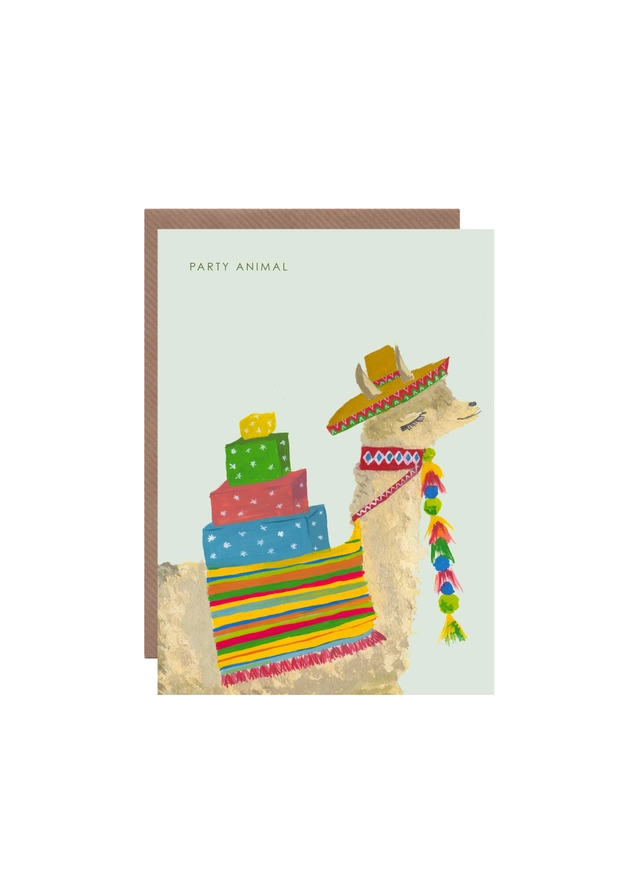 Party Llama Greeting Card 1 Party Llama Greeting Card