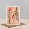 Dried Flowers Greeting Card – Peach
