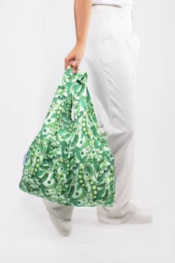 Reusable Shopping Bag – Peas -Household Decoration Shop peas reusable medium shopping bag kind bag lifestyle 2