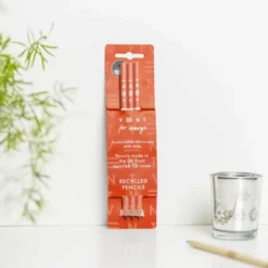 Pencils Pack Of 3 Recycled – Make A Mark Orange