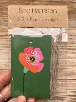 Poppies Gift Tags Pack Of 6 -Household Decoration Shop poppies gift tag pack brie harrison