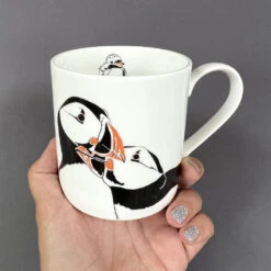 Puffin Nuzzle Bone China Mug