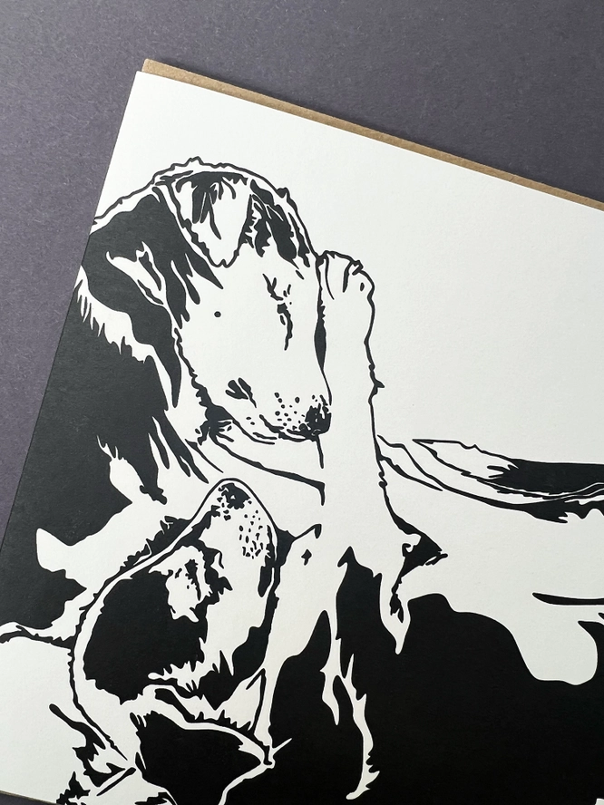 Puppy Snuggles Greeting Card 2 Puppy Snuggles Greeting Card - Image 2