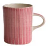 Handmade Rose Demi Mug – Sgraffito Stripe