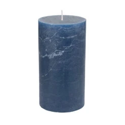 Rustic Pillar Candle Inky Blue – 70 X 130mm