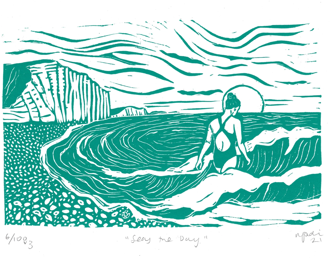 Seas The Day Limited Edition Art Print (Green) 1 Seas The Day Limited Edition Art Print (Green)