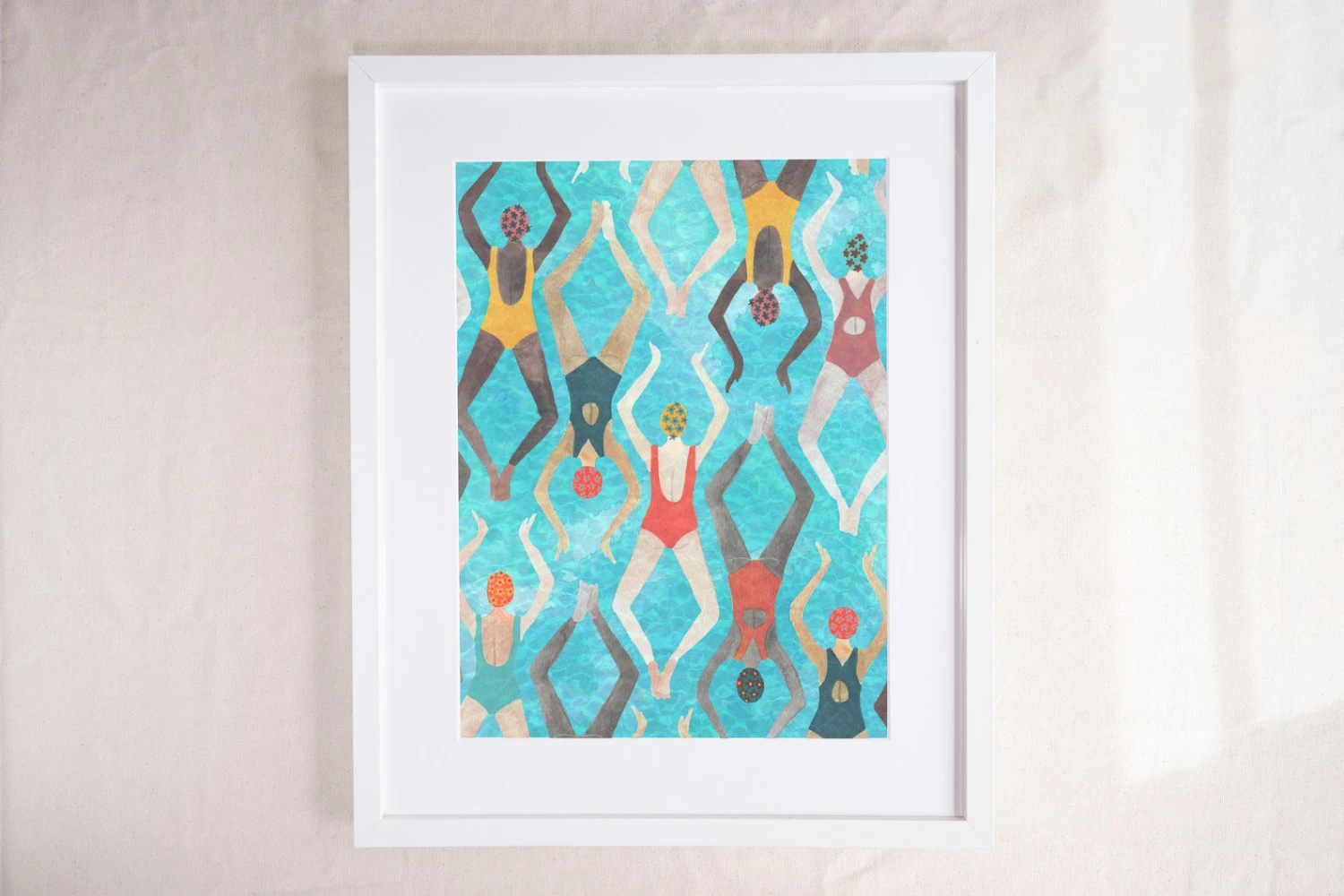 Swimmers In The Water A4 Art Print 1 Swimmers In The Water A4 Art Print